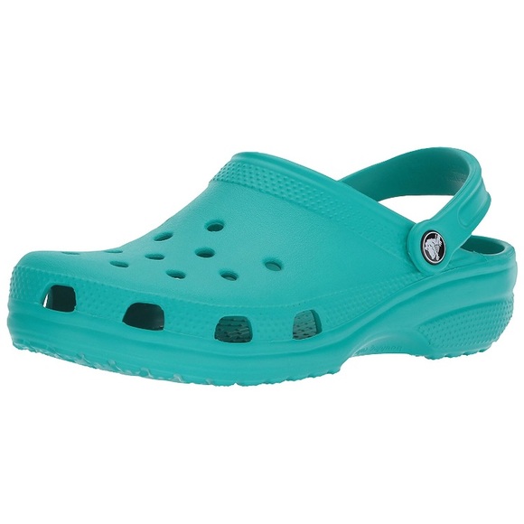 tropical teal crocs